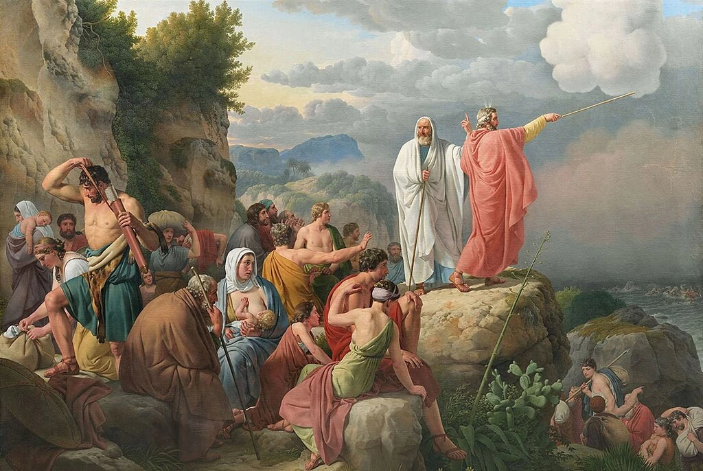 Mosè apre il Mar Rosso e l'esercito del Faraone viene inondato - 1815, Statens Museum for Kunst, Copenaghen
